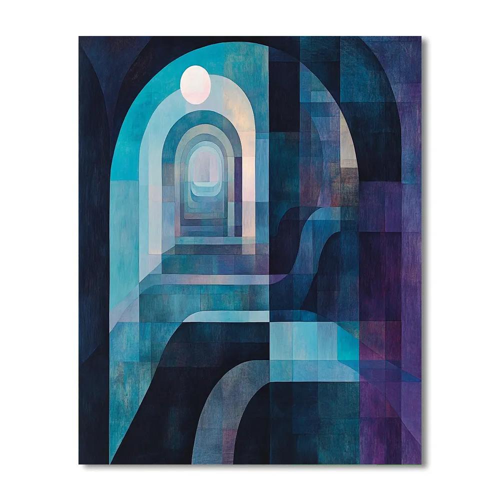 Paul Klee Inspired Lunar Echo Labyrinth paint by numbers