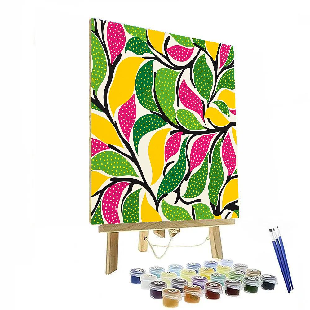 Yayoi Kusama Inspired Garden Of Looping Patterns paint by number