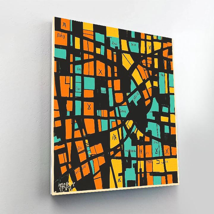 Jean Michel Basquiat Inspired City Pulse Without Streets Numbered painting kits