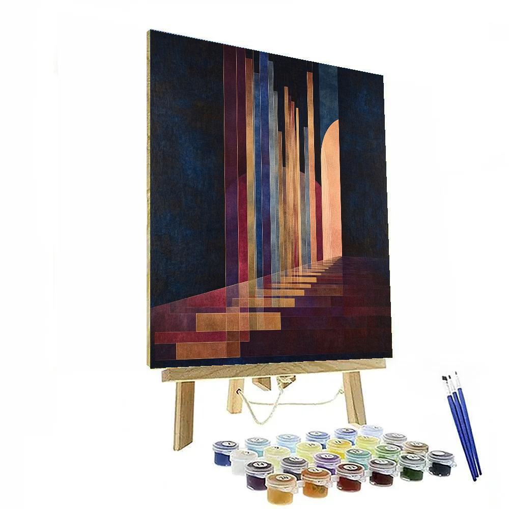 Paul Klee Inspired Polyphonic Night Currents paint by numbers