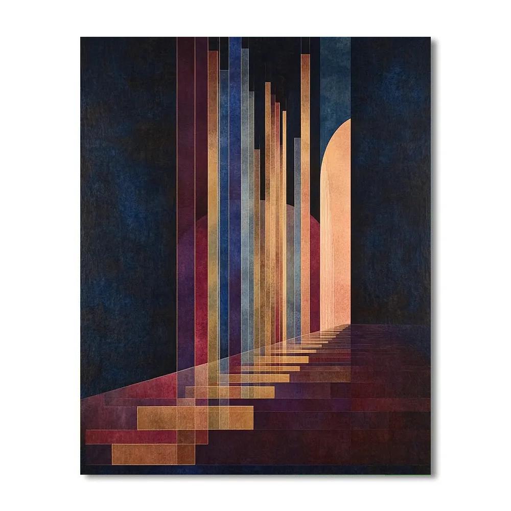 Paul Klee Inspired Polyphonic Night Currents paint by numbers