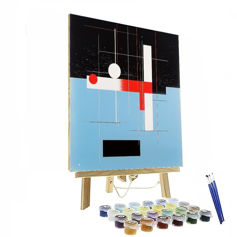 Kazimir Malevich Inspired Celestial Vector Silence paint by number