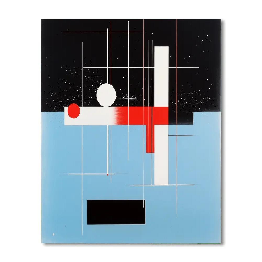 Kazimir Malevich Inspired Celestial Vector Silence paint by number