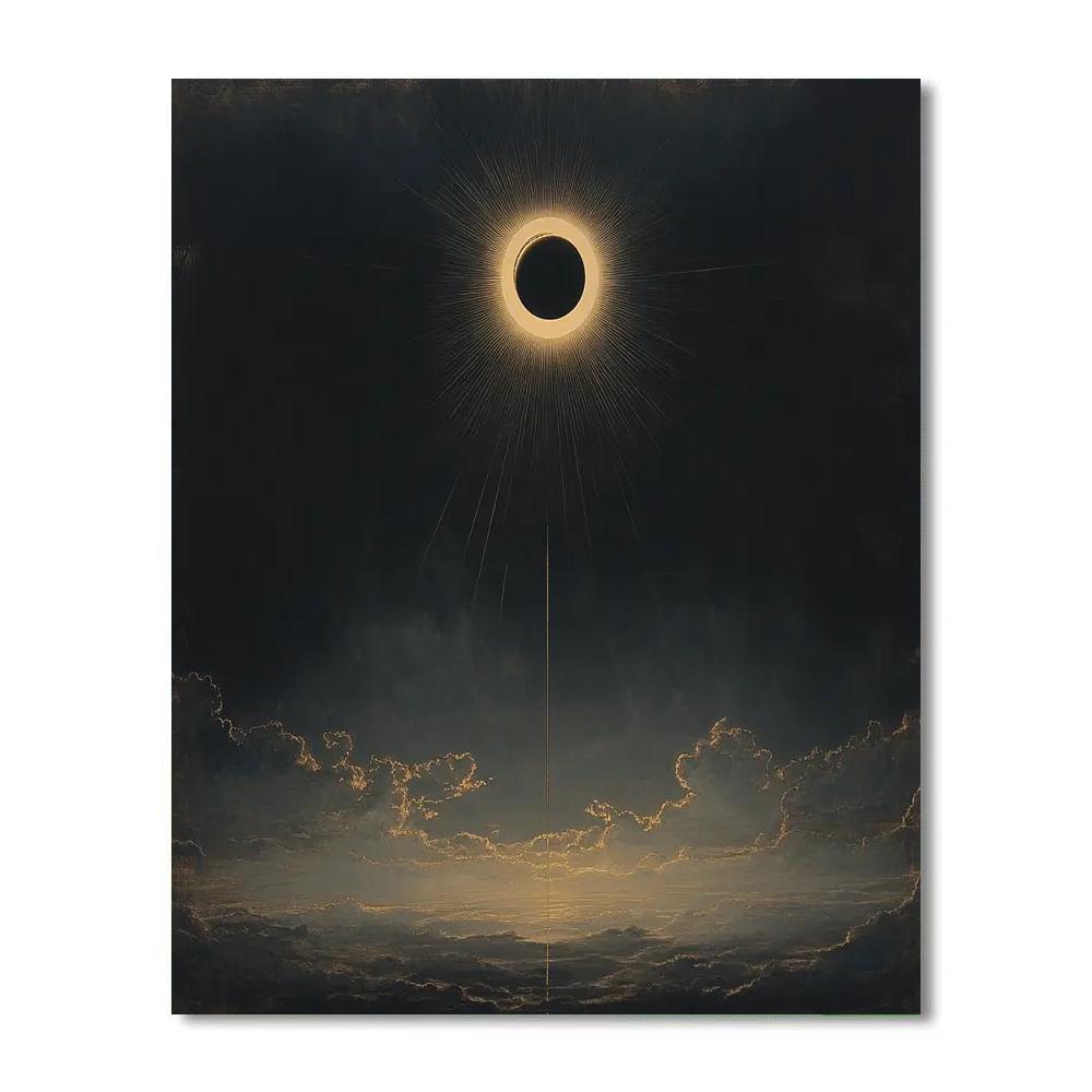 Caravaggio Inspired Solar Eclipse Halo Numbered painting kits