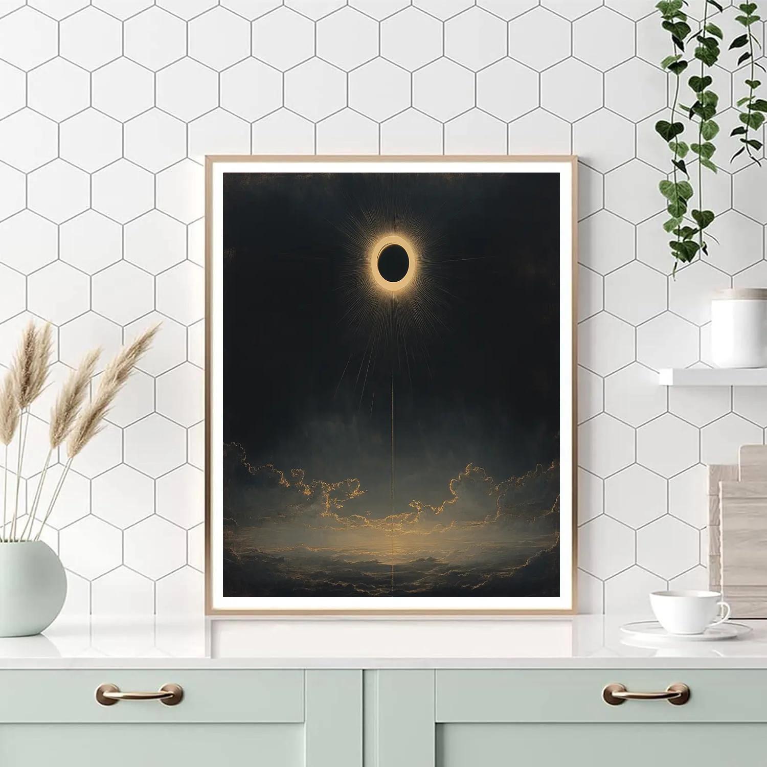 Caravaggio Inspired Solar Eclipse Halo Numbered painting kits