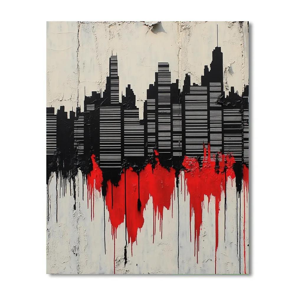 Banksy Inspired Silent Algorithmic Protest DIY paint by numbers