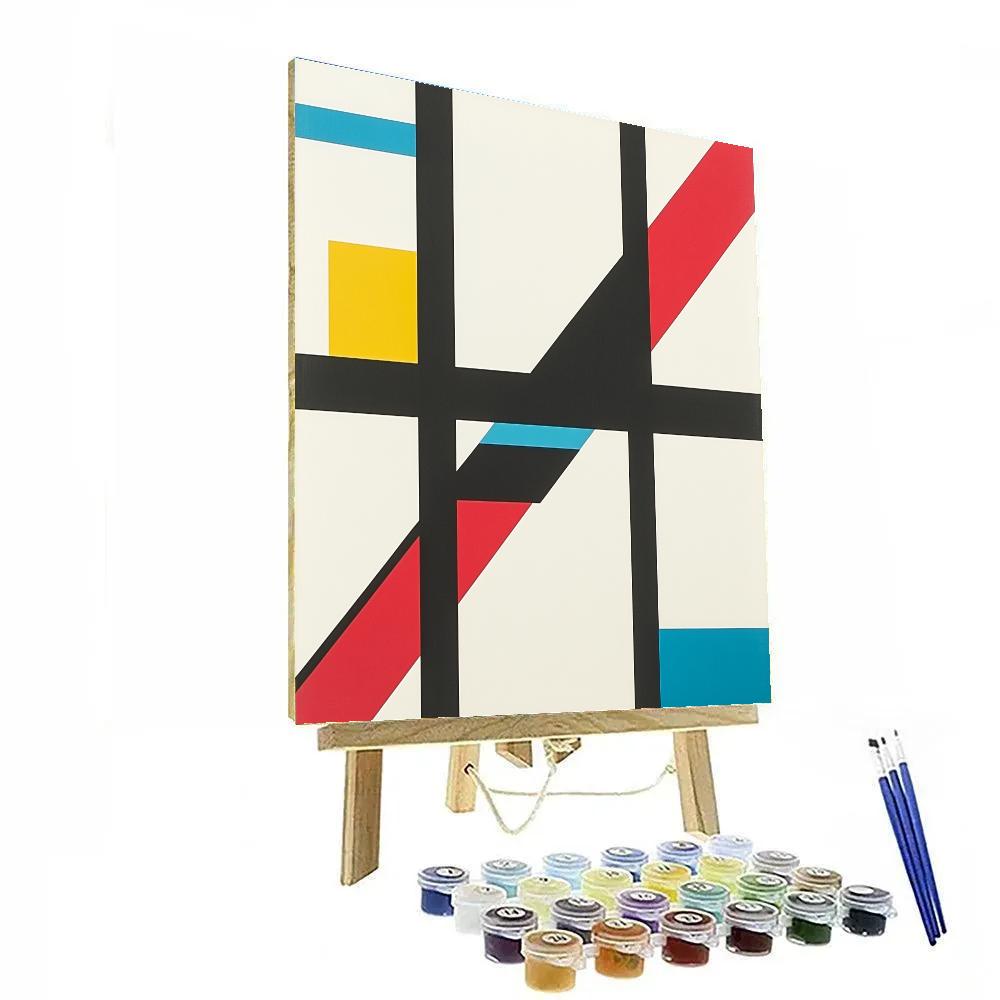 Kazimir Malevich Inspired Fractured Equilibrium Field paint by number