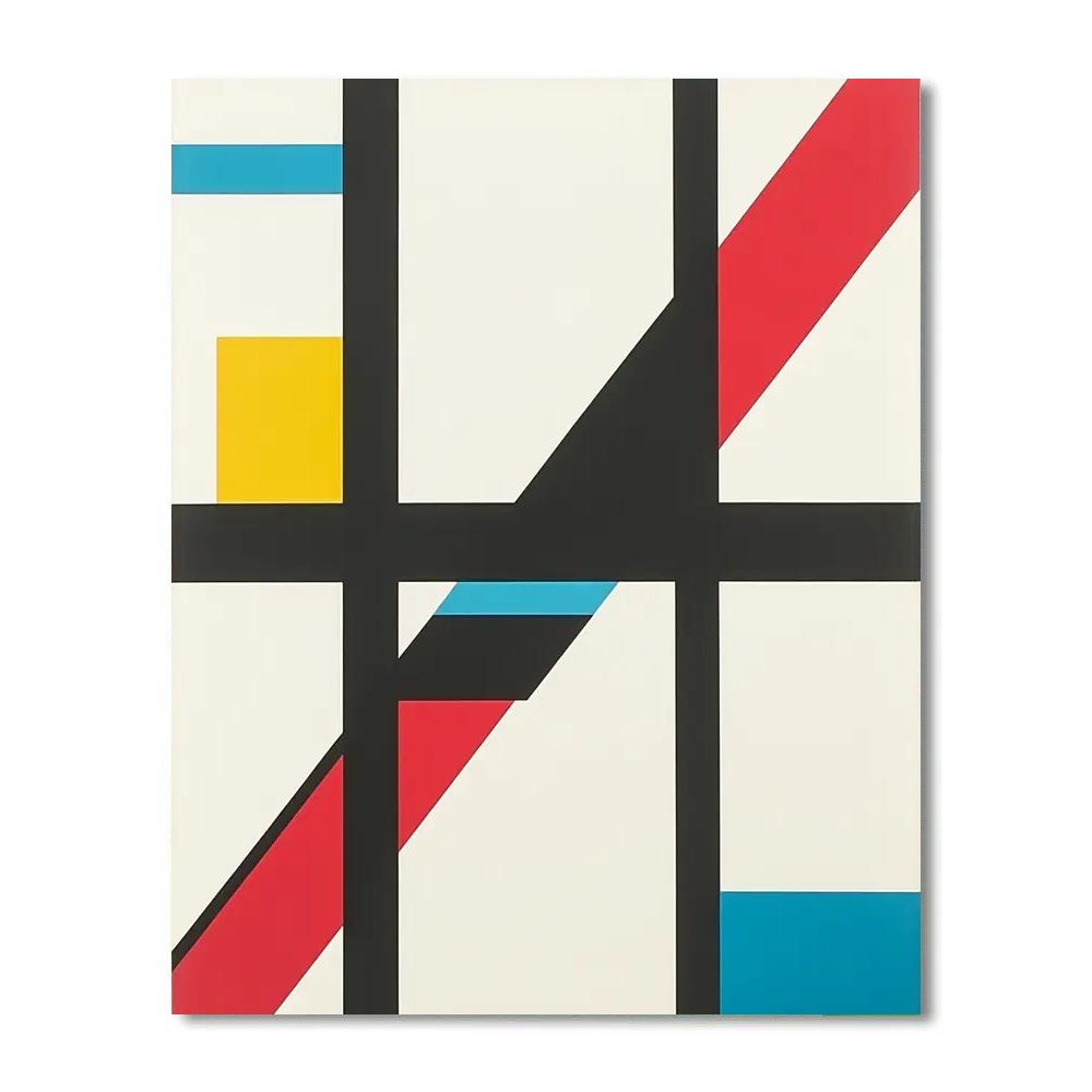 Kazimir Malevich Inspired Fractured Equilibrium Field paint by number