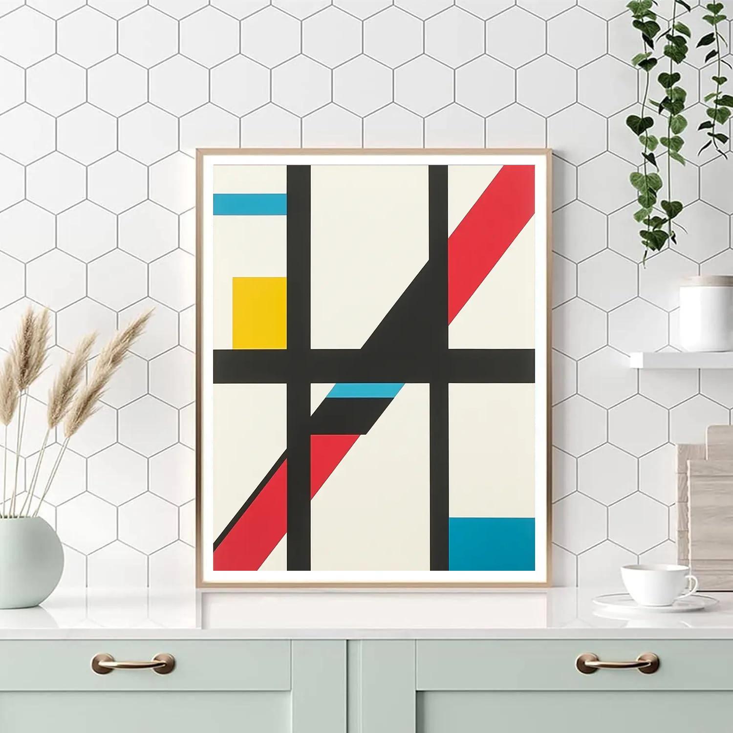 Kazimir Malevich Inspired Fractured Equilibrium Field paint by number