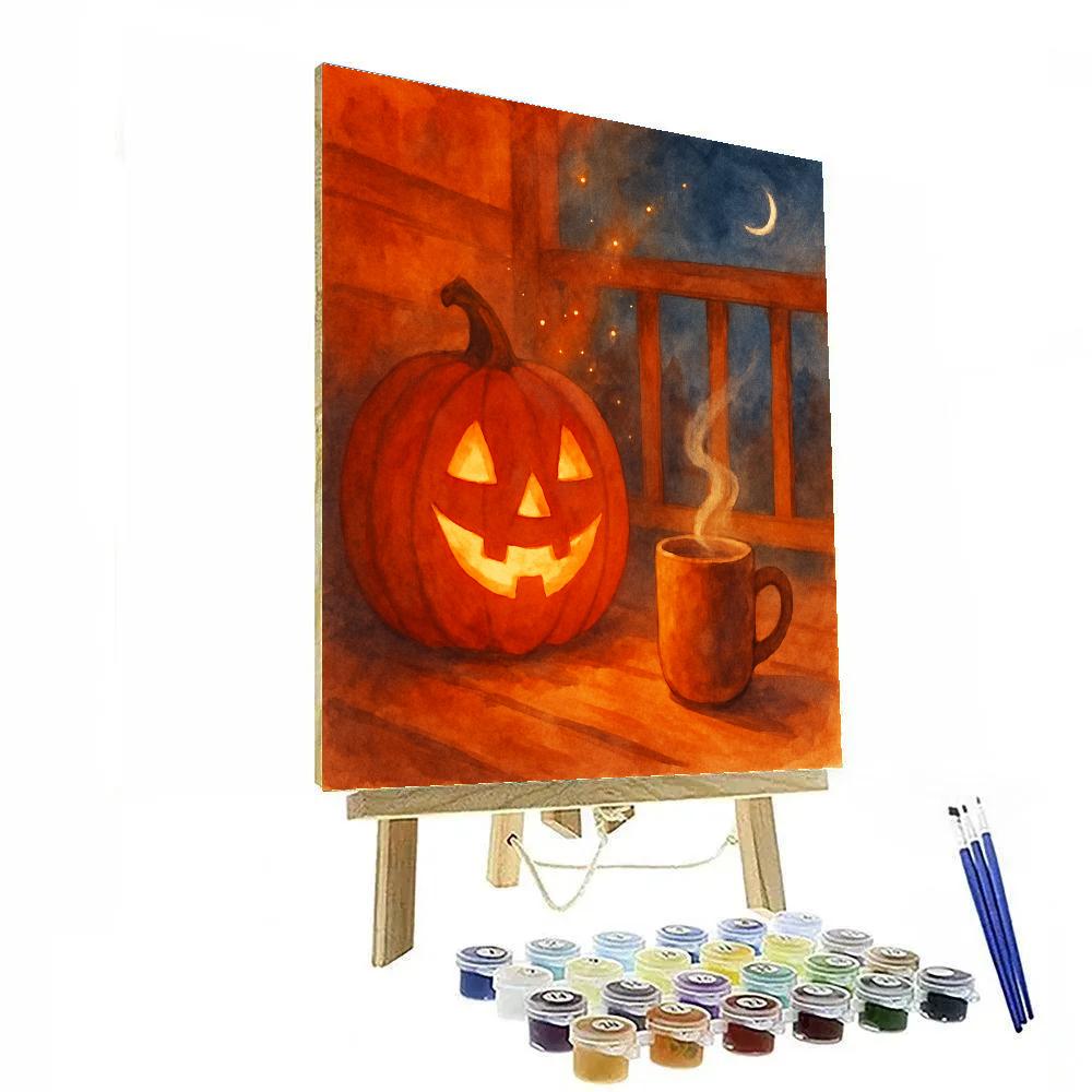 Pumpkin Stardust Porch paint by number