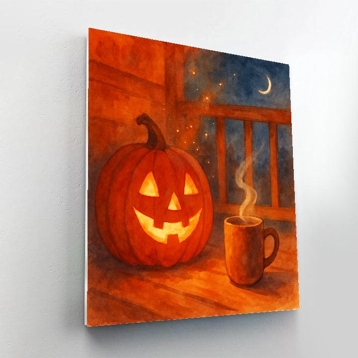 Pumpkin Stardust Porch paint by number