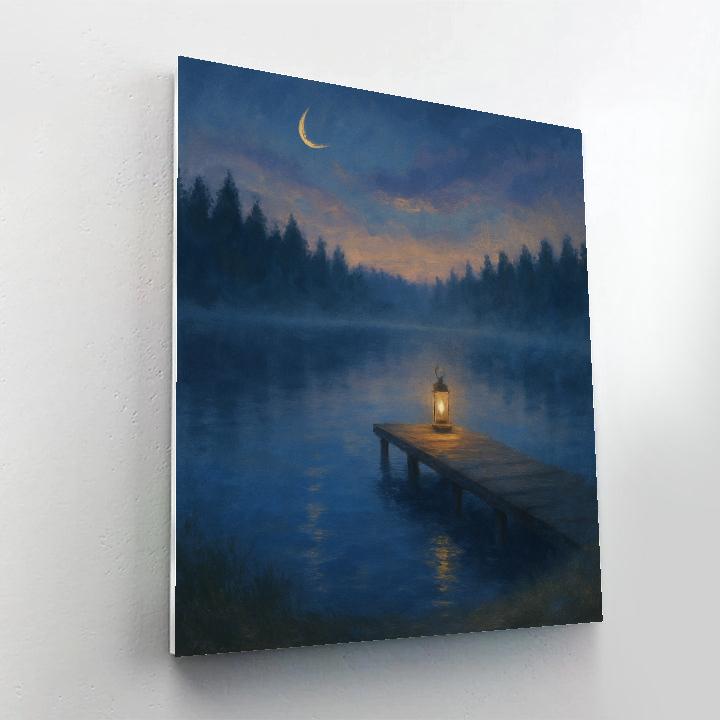 Lantern Evening On The Quiet Dock Numbered painting kits