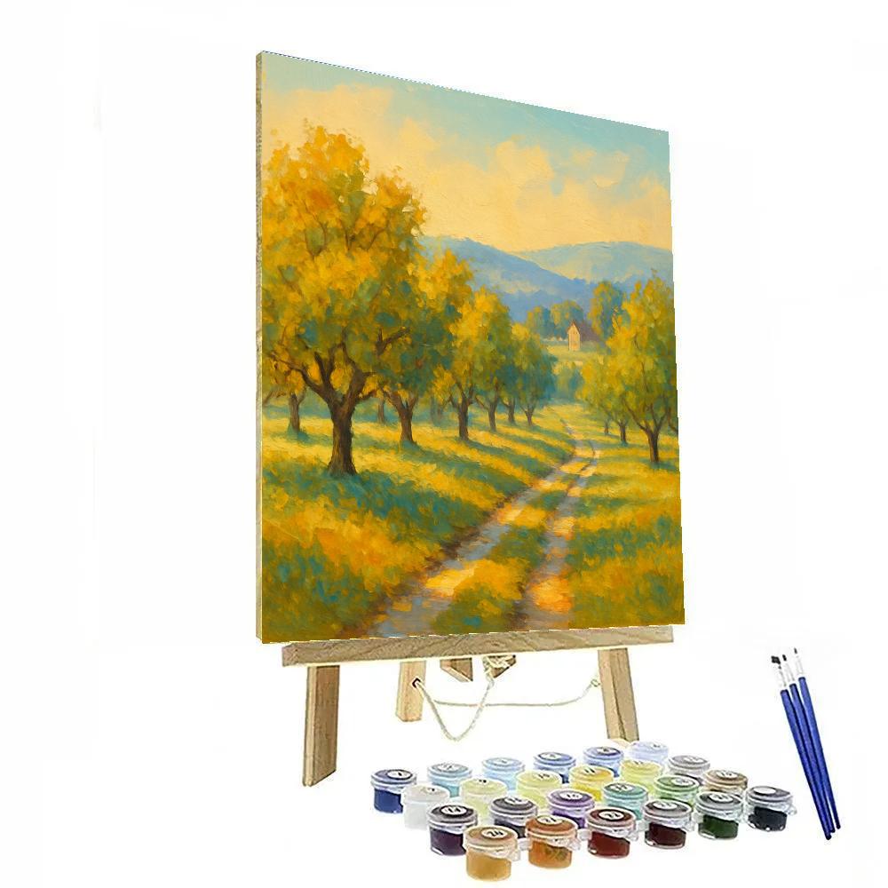 Golden Orchard At Summers Edge painting number kit