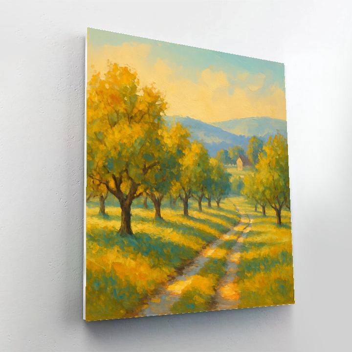 Golden Orchard At Summers Edge painting number kit