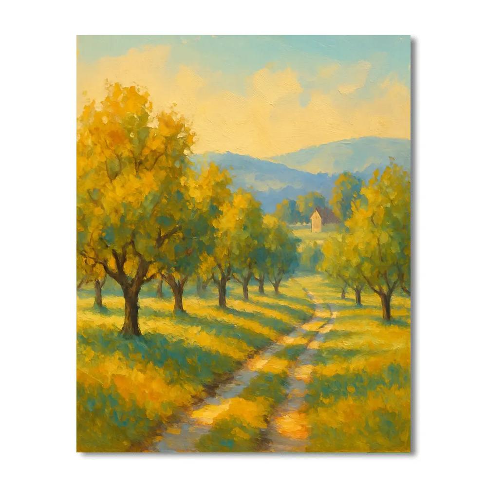 Golden Orchard At Summers Edge painting number kit