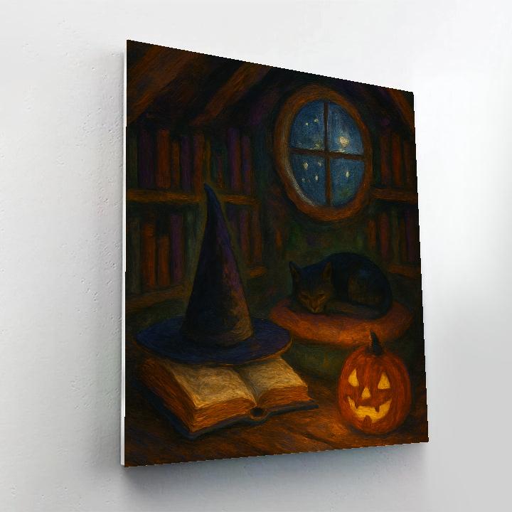 Moonlit Library Coven Corner DIY paint by numbers