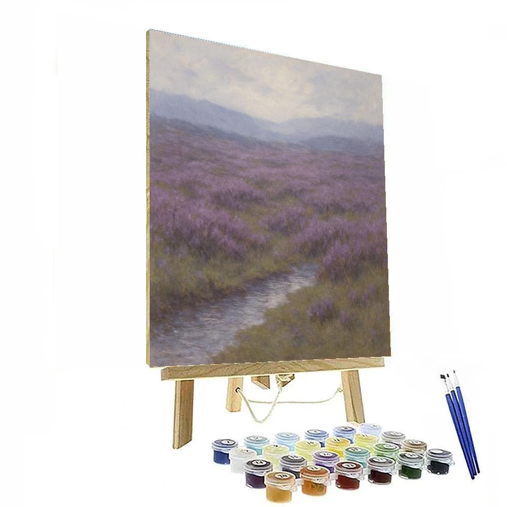 Misty Heather Moorland Dawn Paint by numbers art