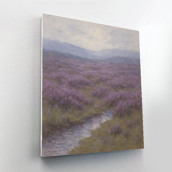 Misty Heather Moorland Dawn Paint by numbers art