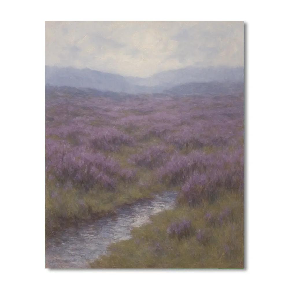 Misty Heather Moorland Dawn Paint by numbers art