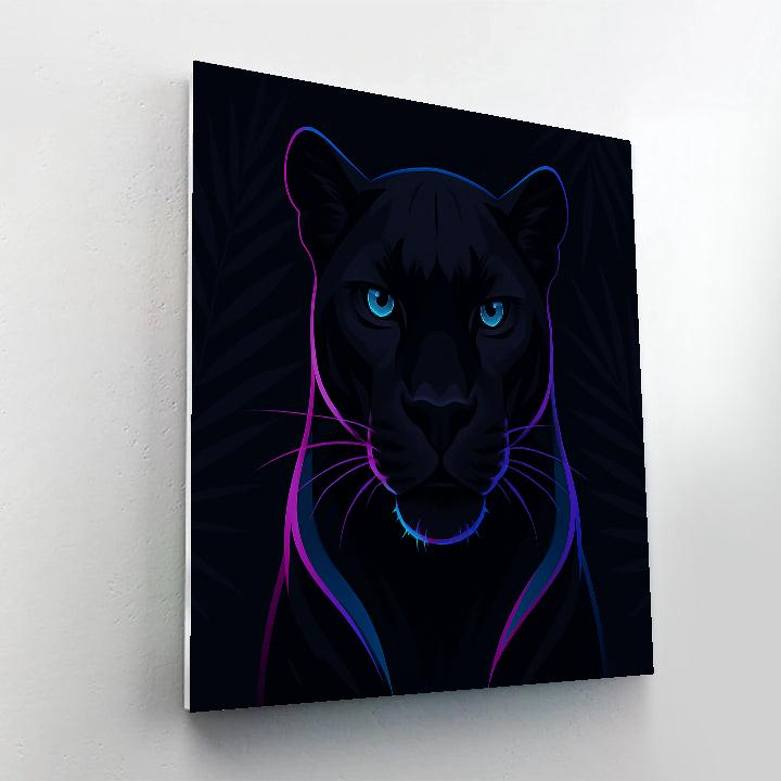 Neon Jungle Panther Mirage Numbered painting kits