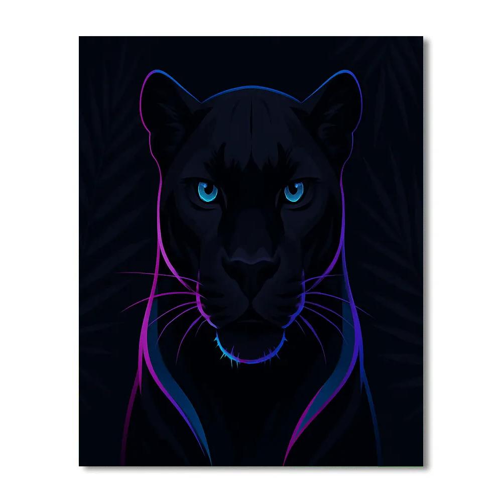 Neon Jungle Panther Mirage Numbered painting kits