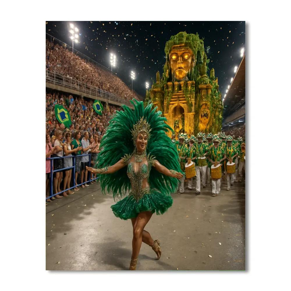 Rio Carnival Samba Avenue Night Parade paint by number