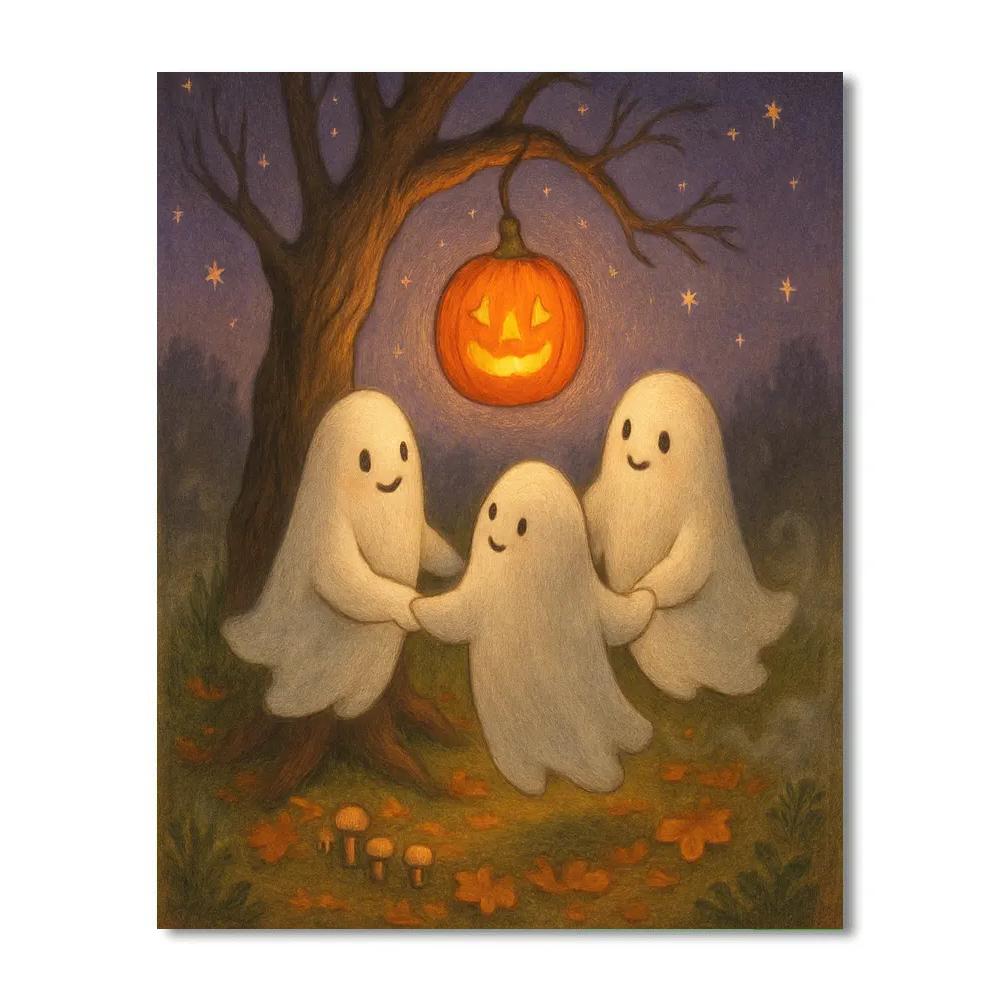 Ghosts Around The Ember Tree Numbered painting kits