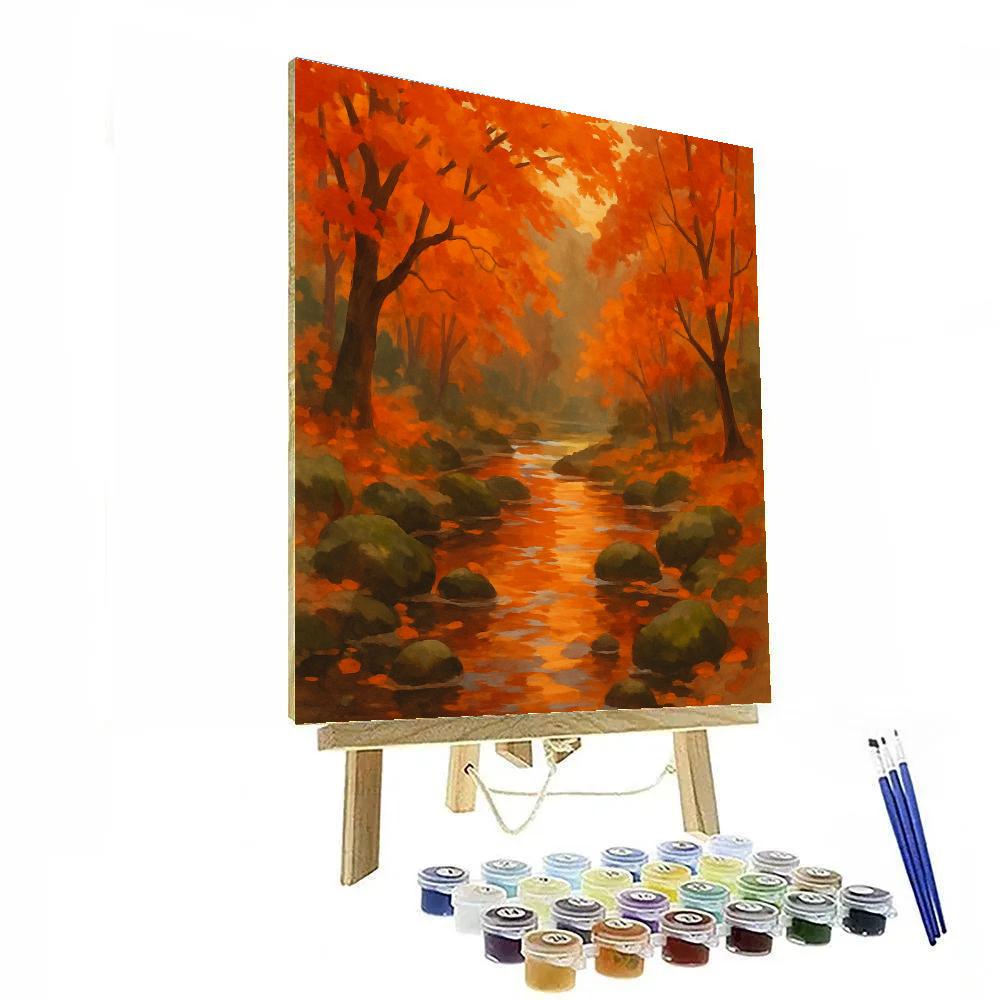 Autumn Lantern Creek Paint by numbers art