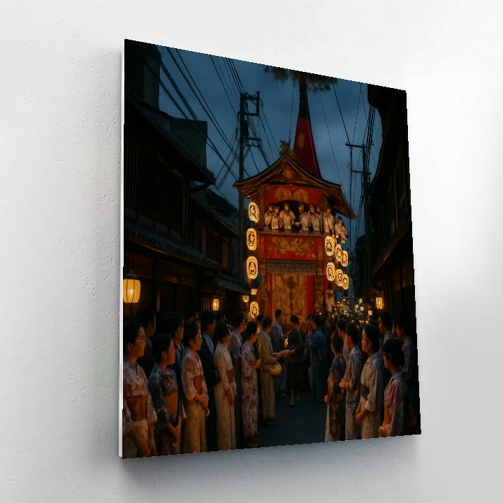 Gion Matsuri Evening Procession Kyoto paint by number