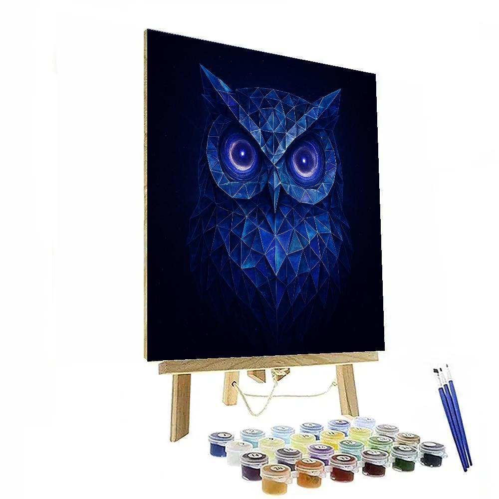 Galactic Owl Starlit Vision Numbered painting kits
