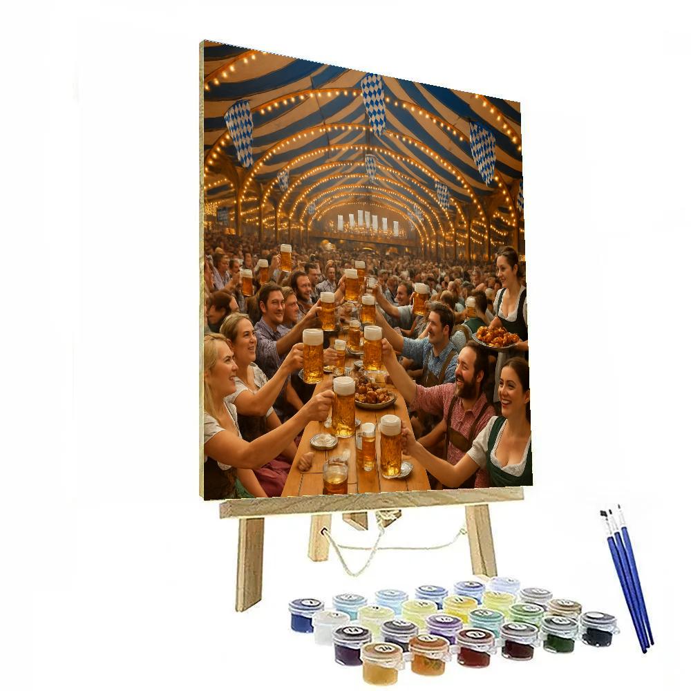 Oktoberfest Beer Tent In Munich painting number kit