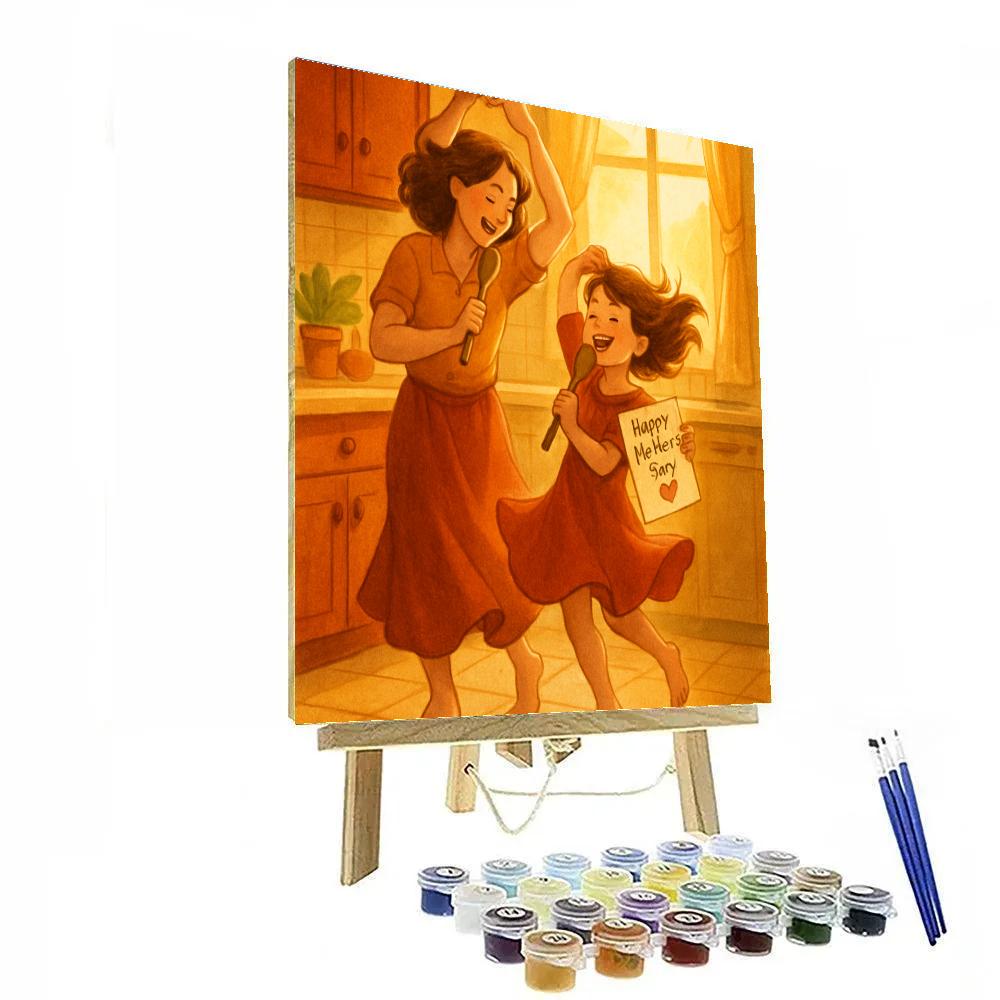 Kitchen Dance Party For Mom Numbered painting kits