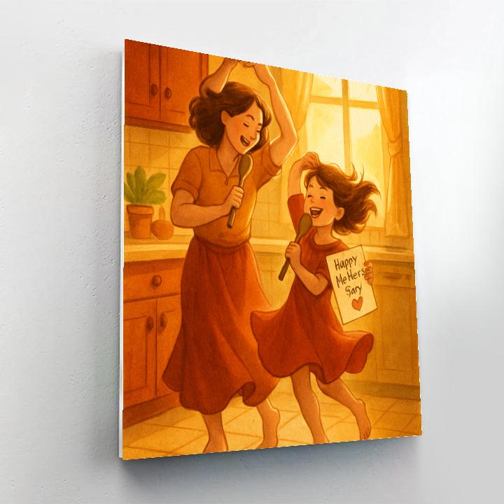 Kitchen Dance Party For Mom Numbered painting kits