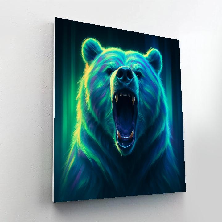 Aurora Bear Northern Roar Numbered painting kits