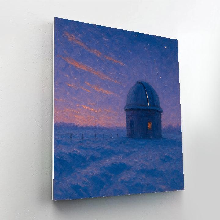 Snowfield Observatory At Dusk Paint by numbers kits