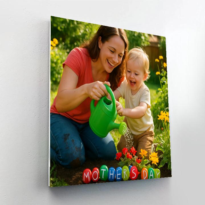 Garden Watering With Tiny Hands paint by numbers
