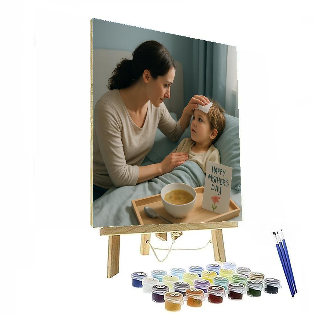 Bedside Comfort On A Sick Day paint by numbers