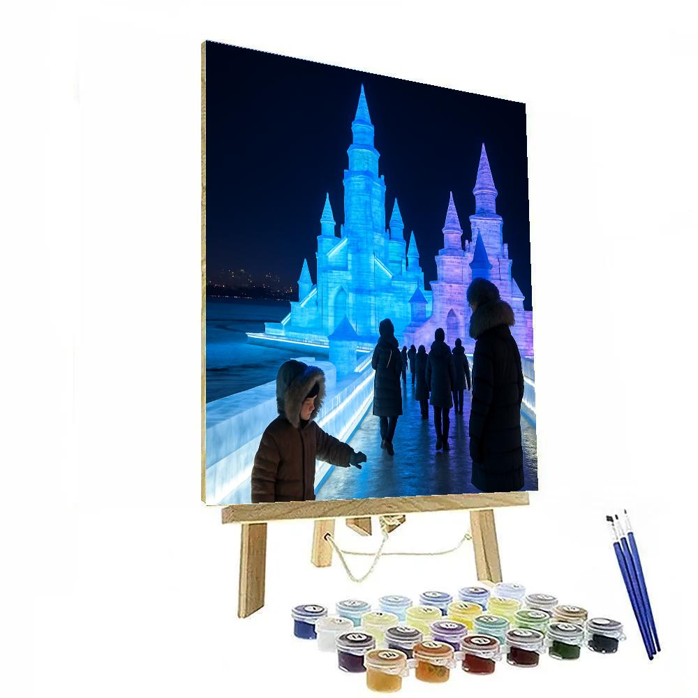 Harbin Ice And Snow Festival Night Sculptures Paint by numbers art