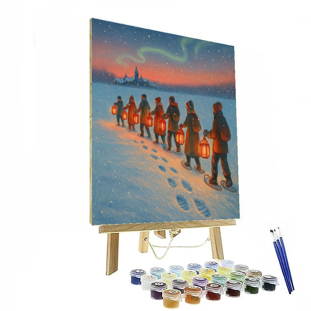Caravan Of Christmas Lanterns Numbered painting kits