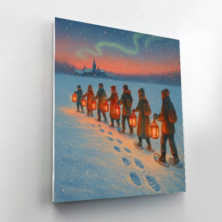 Caravan Of Christmas Lanterns Numbered painting kits