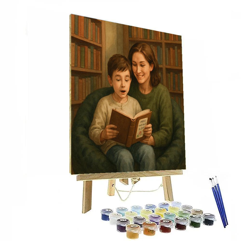 Library Corner With Mom Number painting
