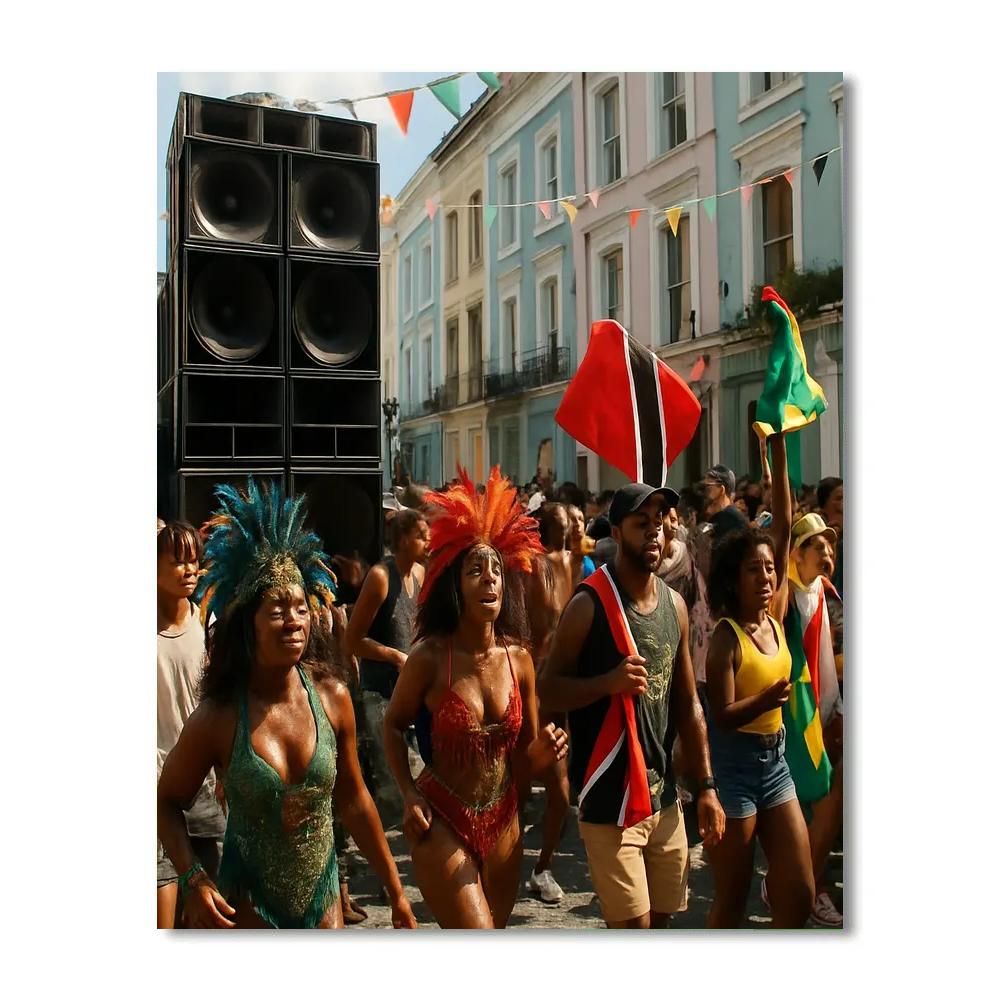 Notting Hill Carnival Street Sound System London paint by numbers