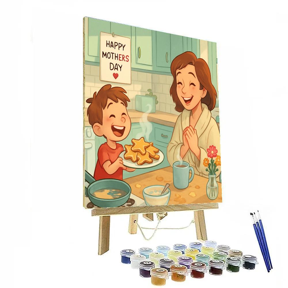 Star Shaped Pancakes For Mom paint by numbers