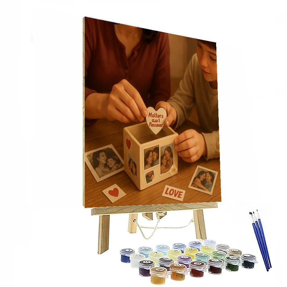 Crafting A Memory Box With Mom Paint by numbers kits