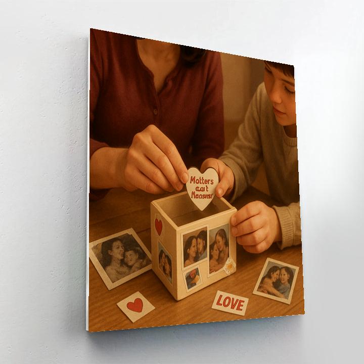 Crafting A Memory Box With Mom Paint by numbers kits