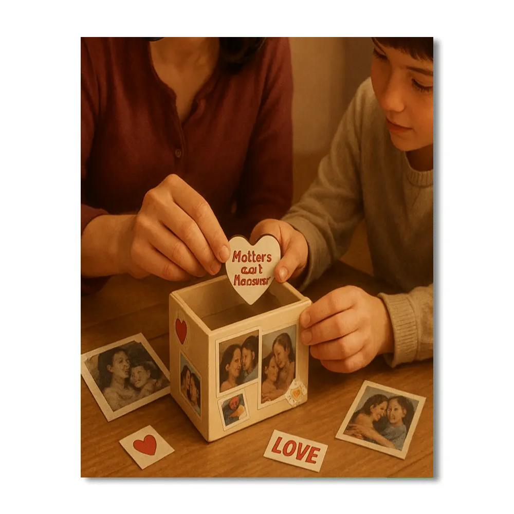 Crafting A Memory Box With Mom Paint by numbers kits