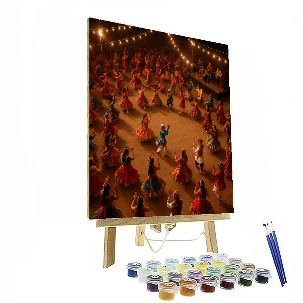 Garba Night Navratri Circle Dance In Ahmedabad DIY paint by numbers