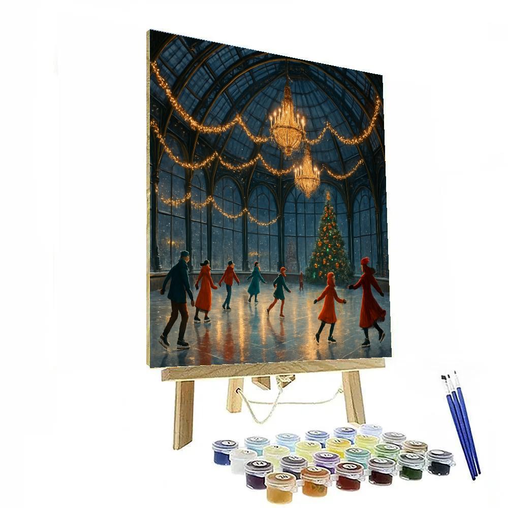 Ice Skaters Under The Glass Dome Numbered painting kits