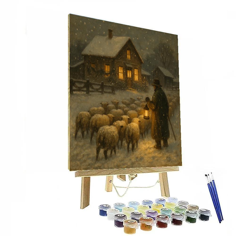Christmas Flock Returning To The Farm Paint by numbers kits