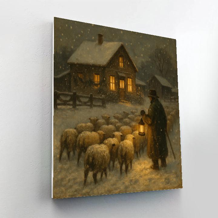 Christmas Flock Returning To The Farm Paint by numbers kits